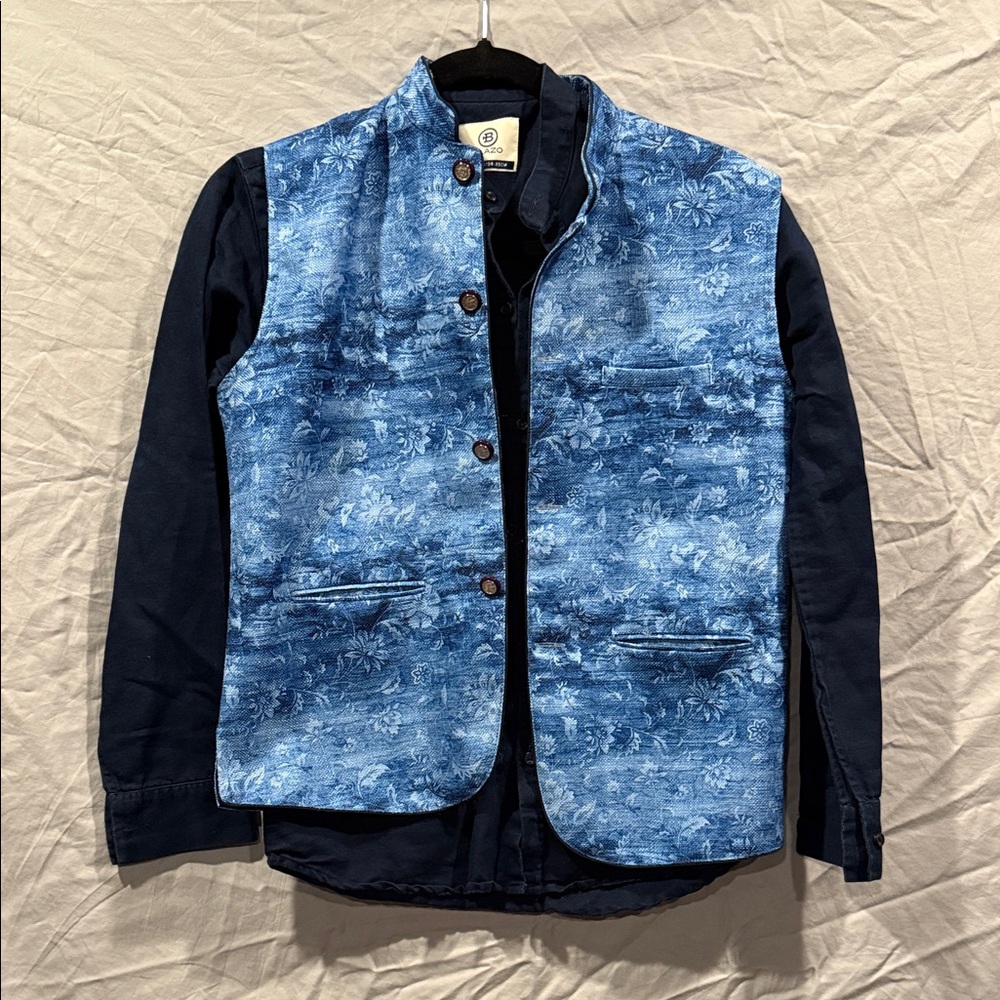 Men's Blue Floral Vest